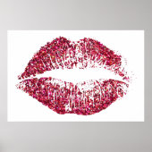 Red Glitter Lips Poster | Zazzle