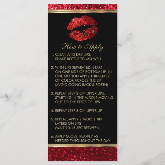Red Glitter Lipsense Senegence Instructions | Zazzle.com