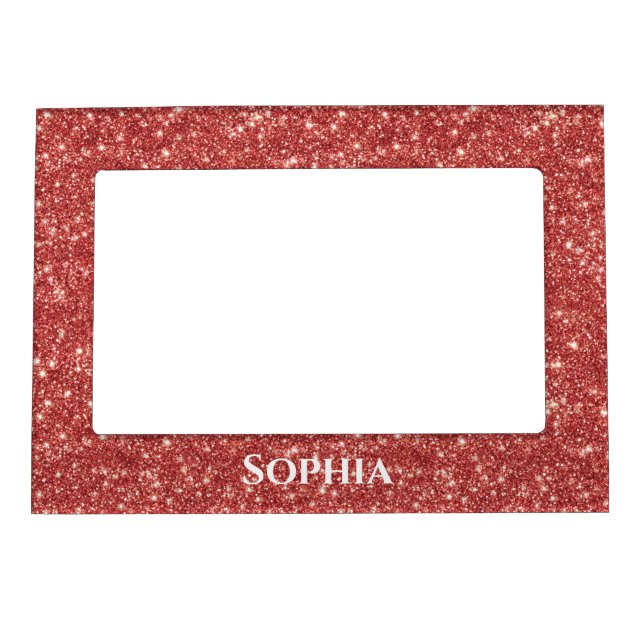 Red Glitter  Magnetic Frame (Front)