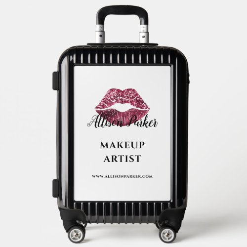 Red Glitter Makeup Artist Professional Luggage
