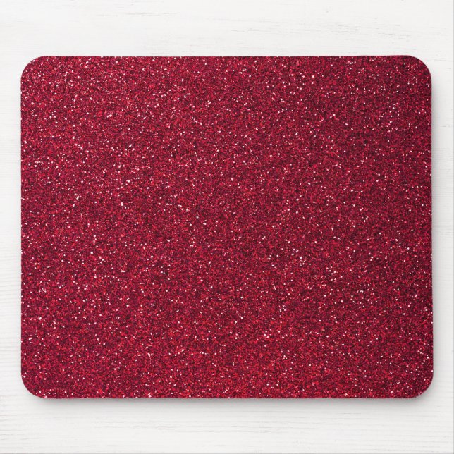 Red Glitter Mouse Pad (Front)