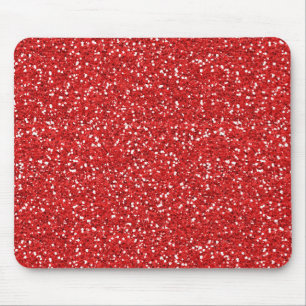 Red Glitter Mouse Pad