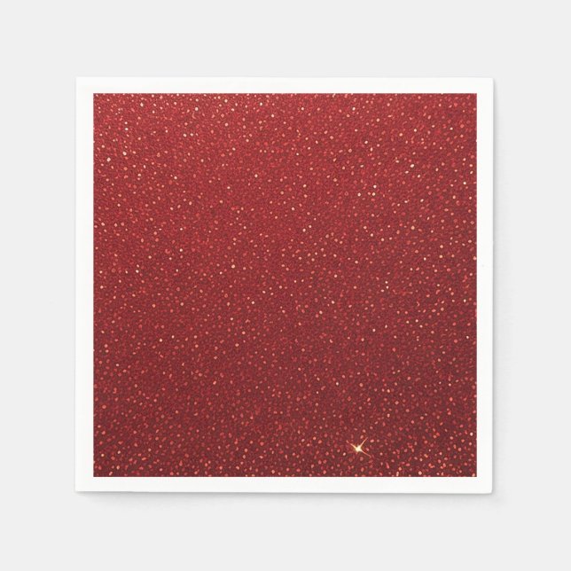Red Glitter  Napkins (Front)