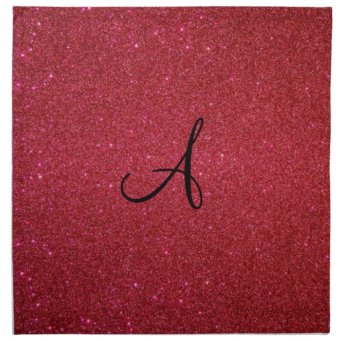 Red glitter napkins