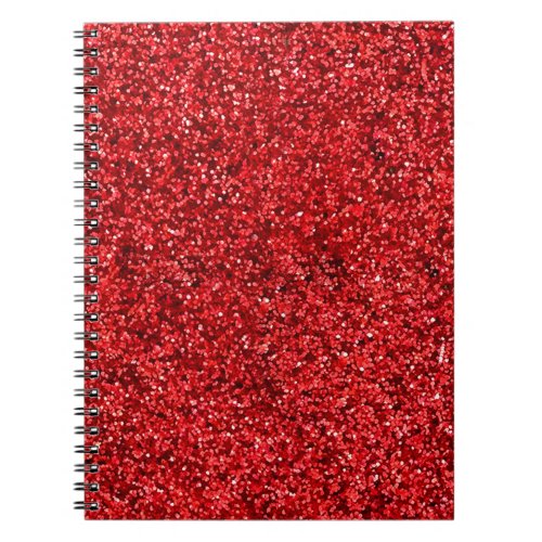 Red Glitter Notebook