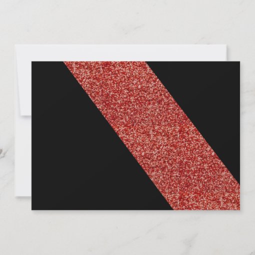 Red Glitter Photo Frame Graduation Invitation | Zazzle