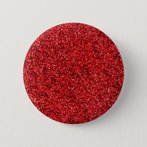 Red Glitter Pinback Button