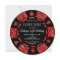 Red Glitter Poker Chip Casino Night Party