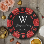 Red Glitter Poker Chip Casino Wedding Party Paper Plates<br><div class="desc">Celebrate in style with these trendy poker chip paper plates. The design is easy to personalize with your own wording and your family and friends will be thrilled when they see these fabulous party plates.</div>