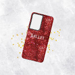 Red Glitter   Samsung Galaxy S21 Ultra Case<br><div class="desc">Red Glitter Phone Case</div>