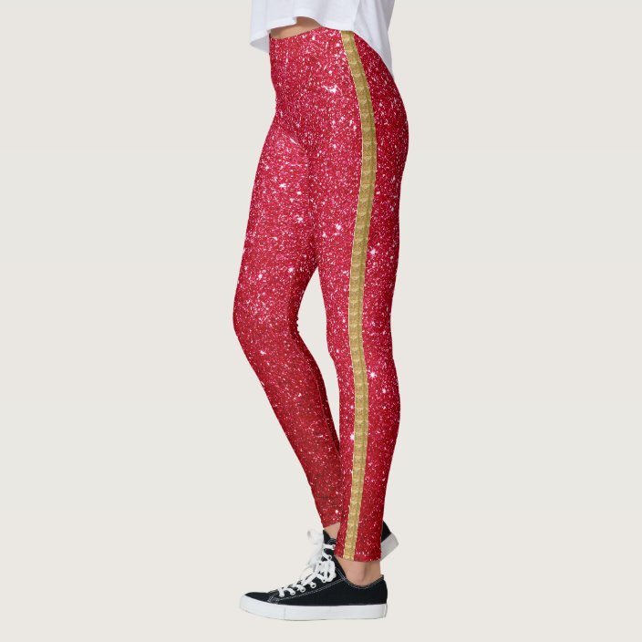 glitter side stripe trousers