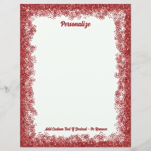 Red Glitter Sparkle Glam Personalized