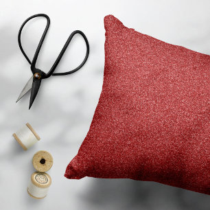 Red Glitter, Sparkle, Glitter Background Accent Pillow