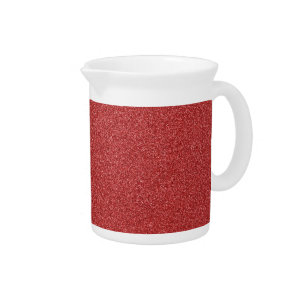 Red Glitter, Sparkle, Glitter Background Beverage Pitcher