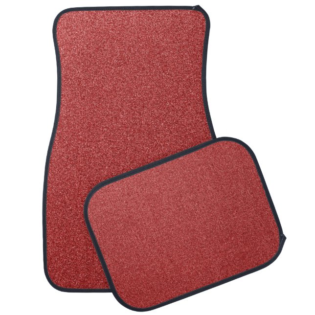 Red Glitter, Sparkle, Glitter Background Car Floor Mat (Set)