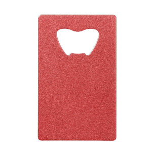 Red Glitter, Sparkle, Glitter Background Credit Card Bottle Opener