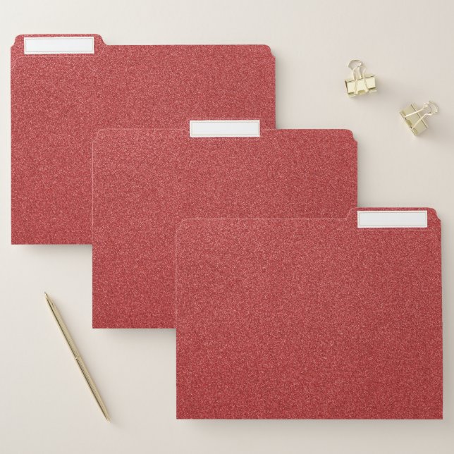 Red Glitter, Sparkle, Glitter Background File Folder (Set)