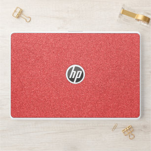 Red Glitter, Sparkle, Glitter Background HP Laptop Skin