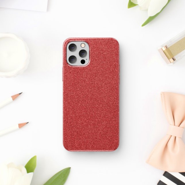 Red Glitter, Sparkle, Glitter Background iPhone Case (Creator Uploaded)