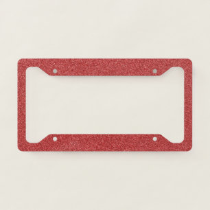 Red Glitter, Sparkle, Glitter Background License Plate Frame