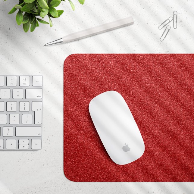 Red Glitter, Sparkle, Glitter Background Mouse Pad (Creator Uploaded)