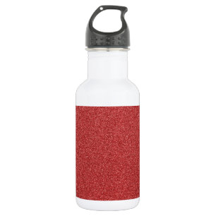 Red Glitter, Sparkle, Glitter Background Stainless Steel Water Bottle