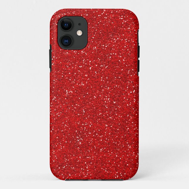 Red Glitter Sparkle Graphic Art Pattern Design Case-Mate iPhone Case (Back)