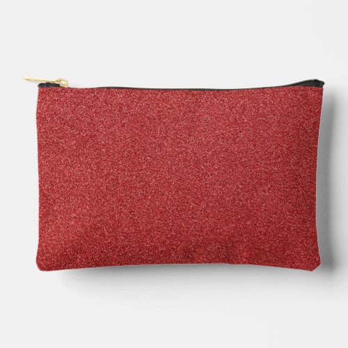 Red Glitter Sparkly Glitter Background Accessory Pouch