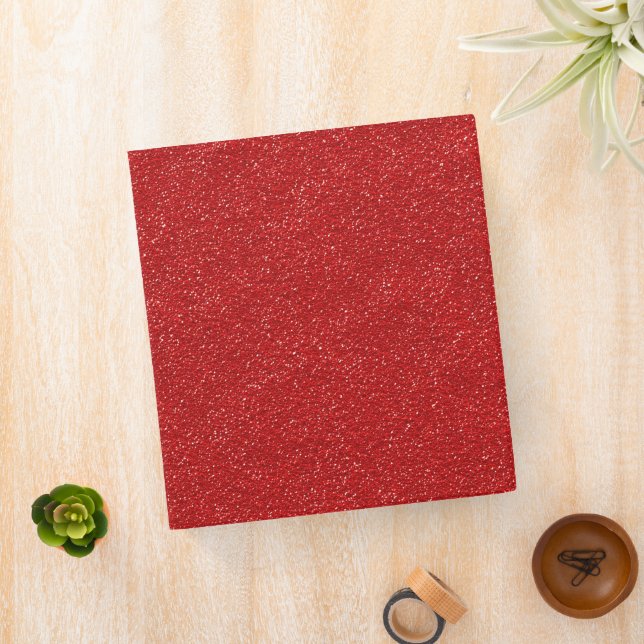 Red Glitter, Sparkly, Glitter Background Binder (In Situ)