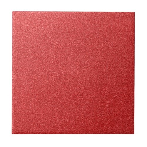 Red Glitter Sparkly Glitter Background Ceramic Tile