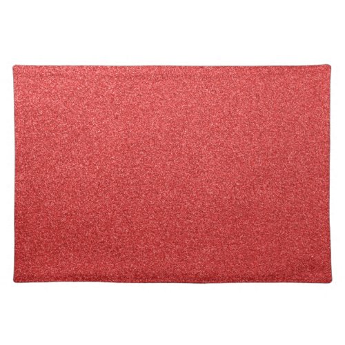 Red Glitter Sparkly Glitter Background Cloth Placemat
