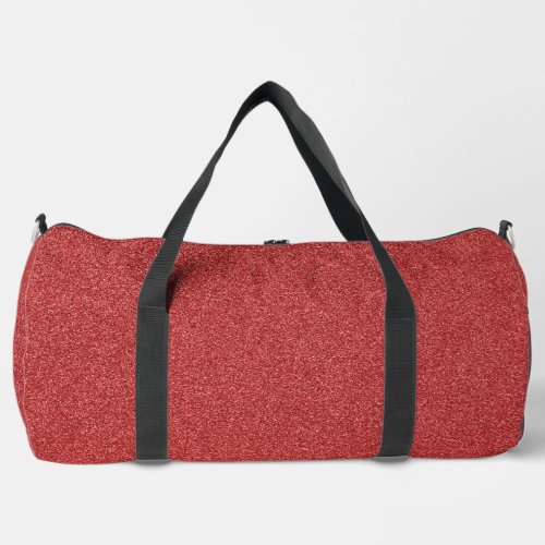 Red Glitter Sparkly Glitter Background Duffle Bag