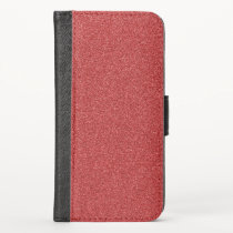Red Glitter, Sparkly, Glitter Background iPhone X Wallet Case