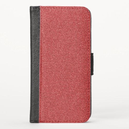 Red Glitter Sparkly Glitter Background iPhone X Wallet Case