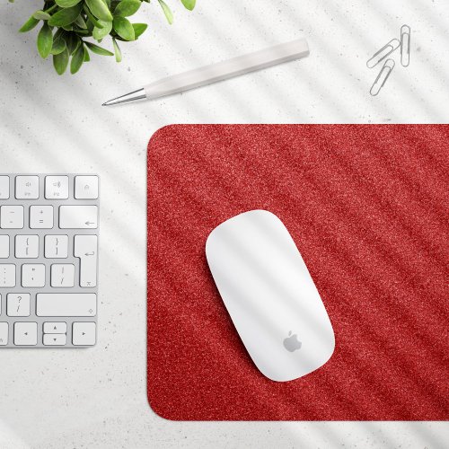 Red Glitter Sparkly Glitter Background Mouse Pad