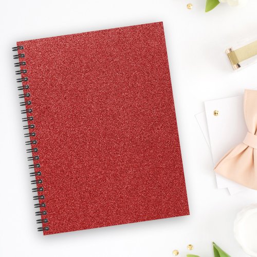 Red Glitter Sparkly Glitter Background Notebook