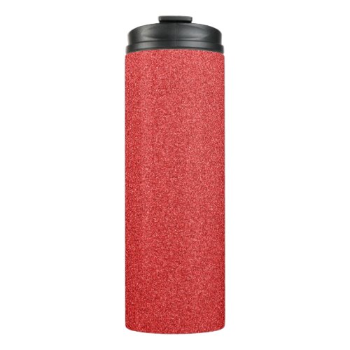 Red Glitter Sparkly Glitter Background Thermal Tumbler