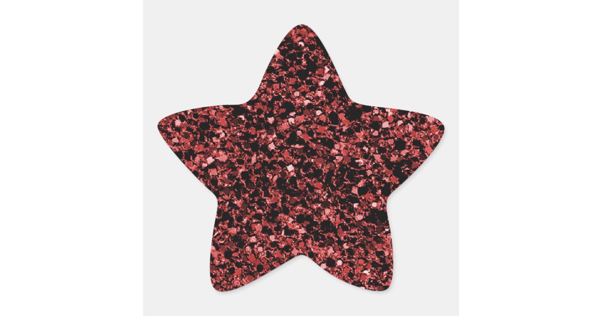 Red glitter star stickers