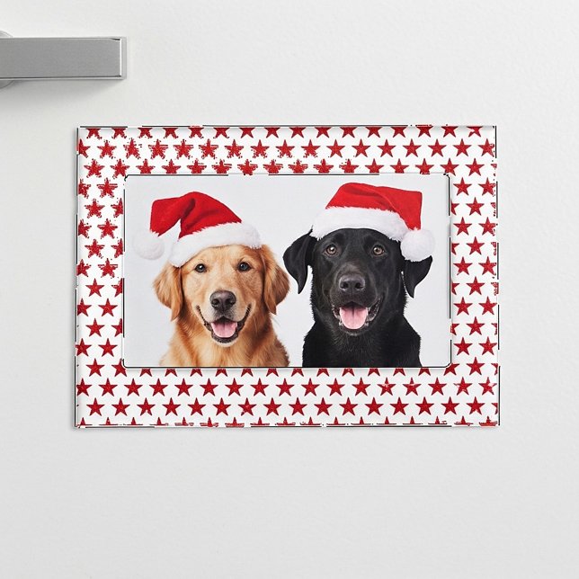 Red glitter stars  magnetic frame (Creator Uploaded)