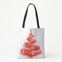 Red Glitter Swirl Christmas Tree