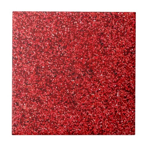 Red Glitter Tile