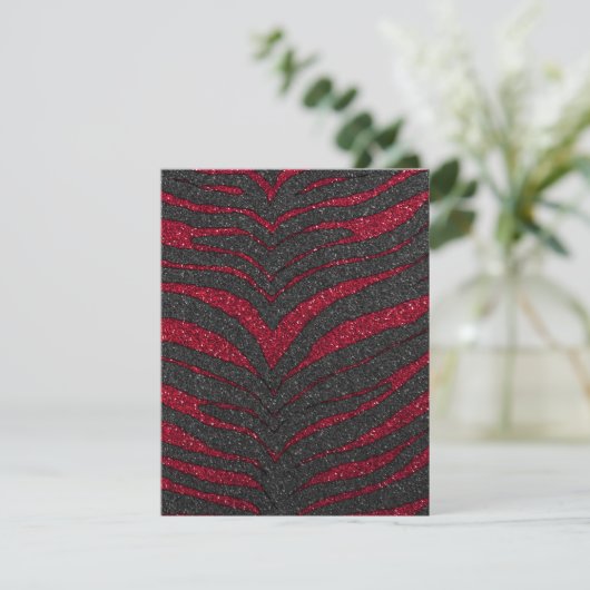 Red Glitter Zebra Print (Standing Front)