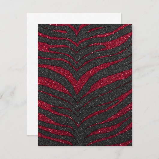 Red Glitter Zebra Print (Front/Back)