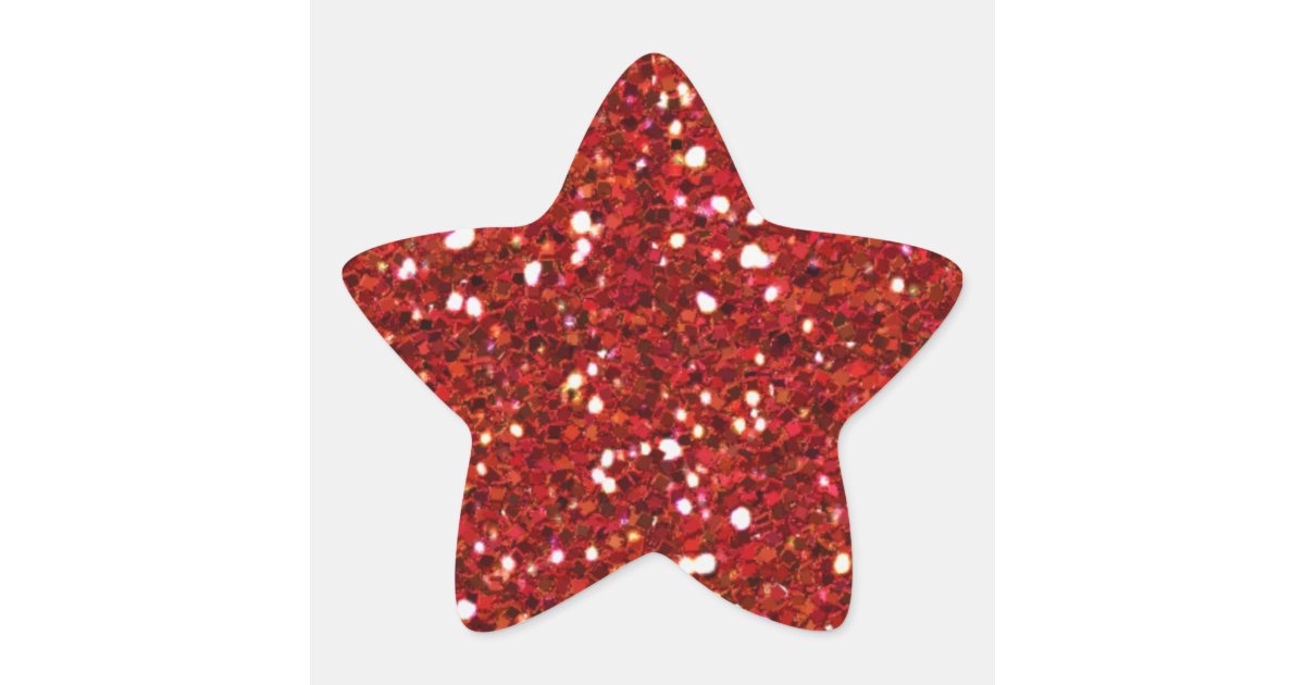 Red Glitters Sticker Zazzle