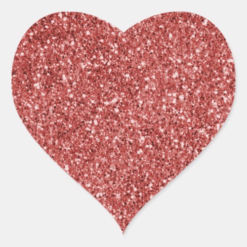 Red Glitz Glitter Heart Sticker