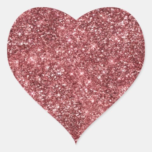 Red Glitz Glitter  Heart Sticker
