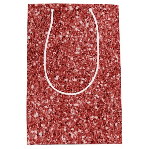 Red Glitz Glitter          Medium Gift Bag