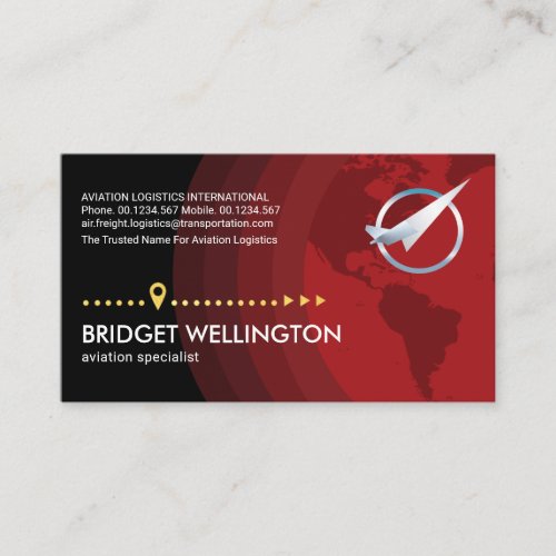 Red Global Layers International Air Freight Business Card