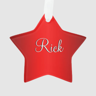 Red Glow Double Name Ornament