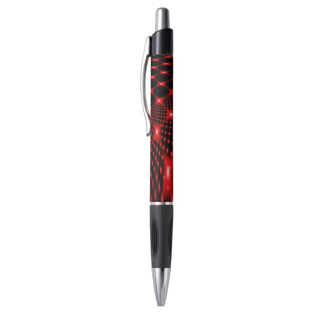 Red glowing net fractal pen (Top (Vertical))
